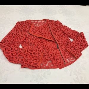 Tahari crochet lace jacket